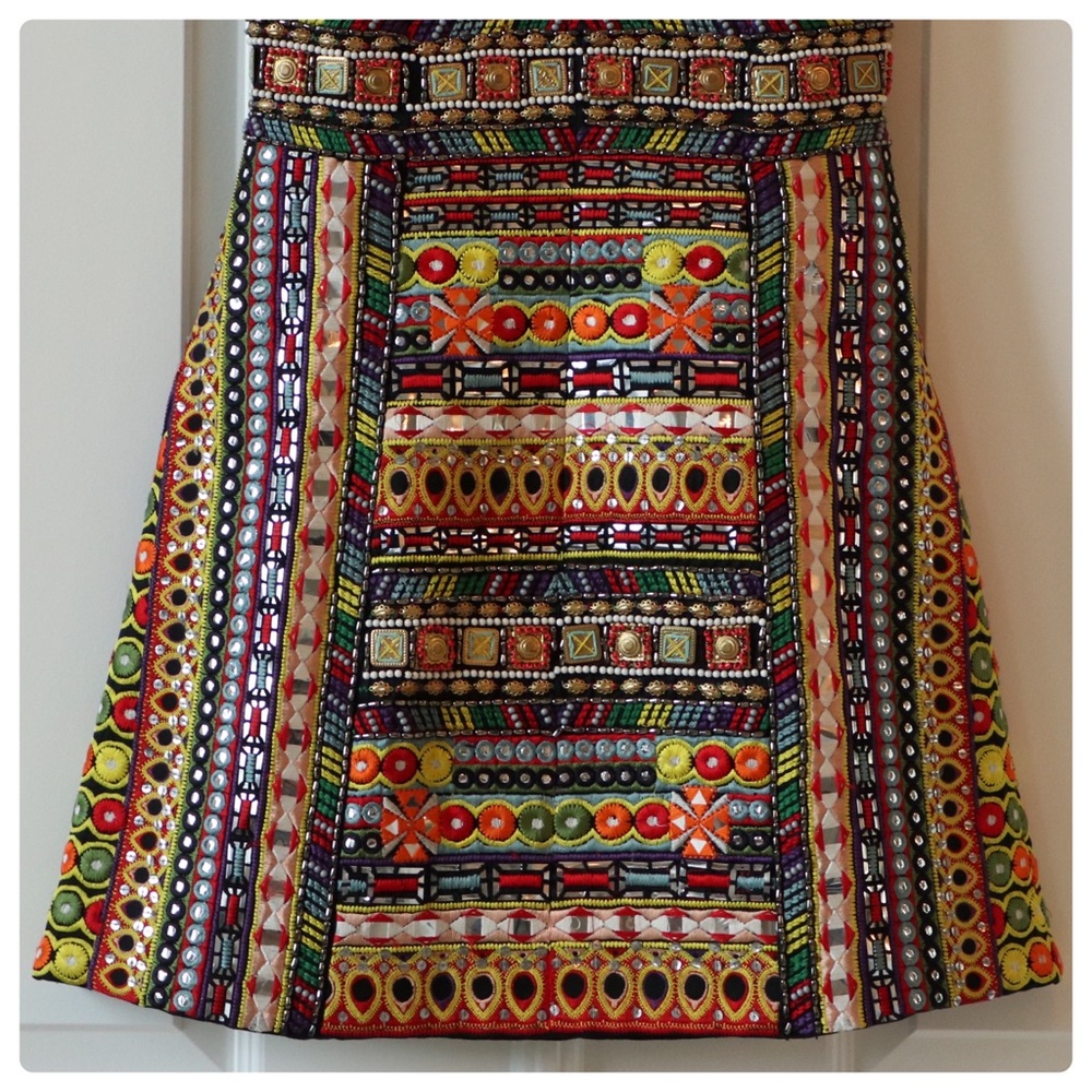 ALICE + OLIVIA Tayla Embroidered Mini Dress - Picture 10 of 12